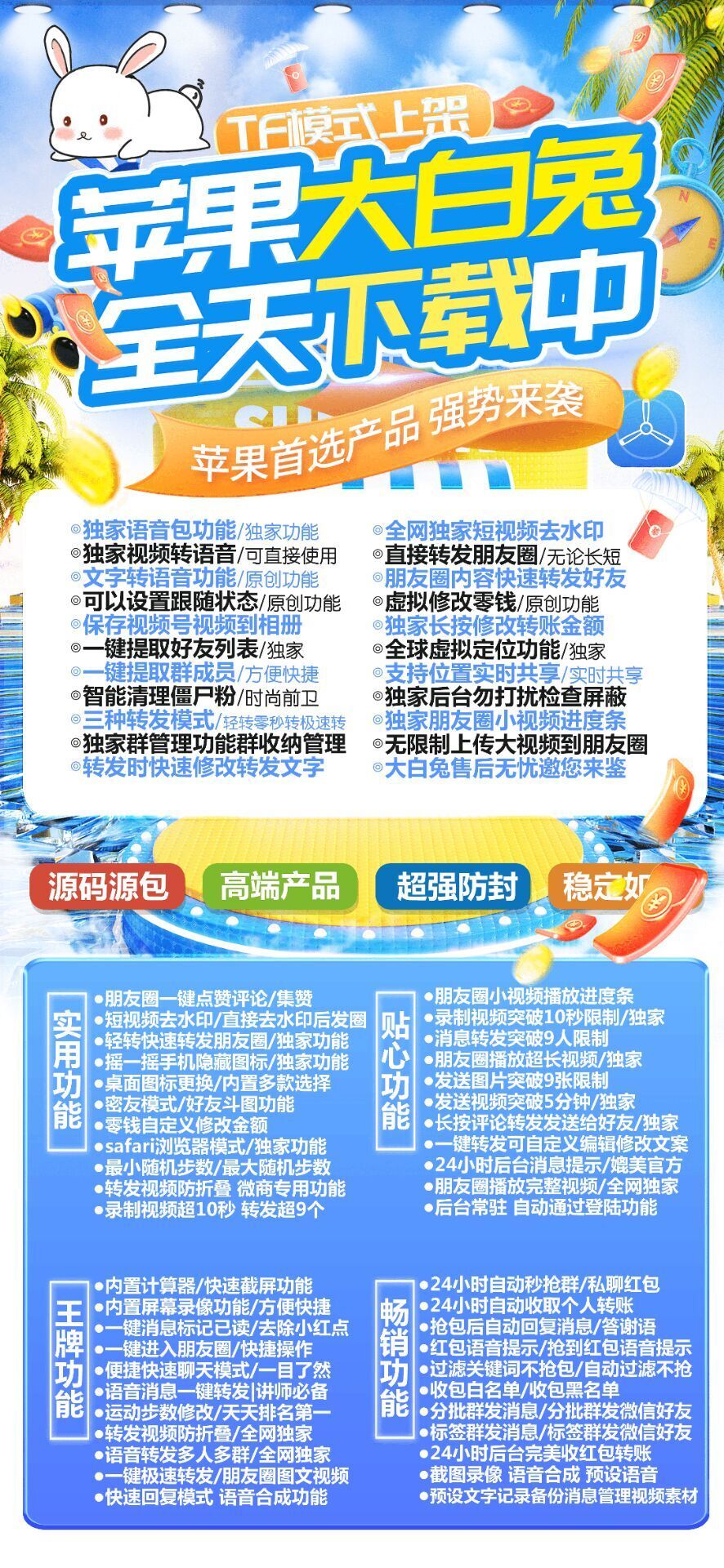 【苹果大白兔微信激活码分身软件兑换码下载使用教程】果大白兔能抢荭包不，苹果大白兔能修改步数么，苹果大白兔能摇色子呢